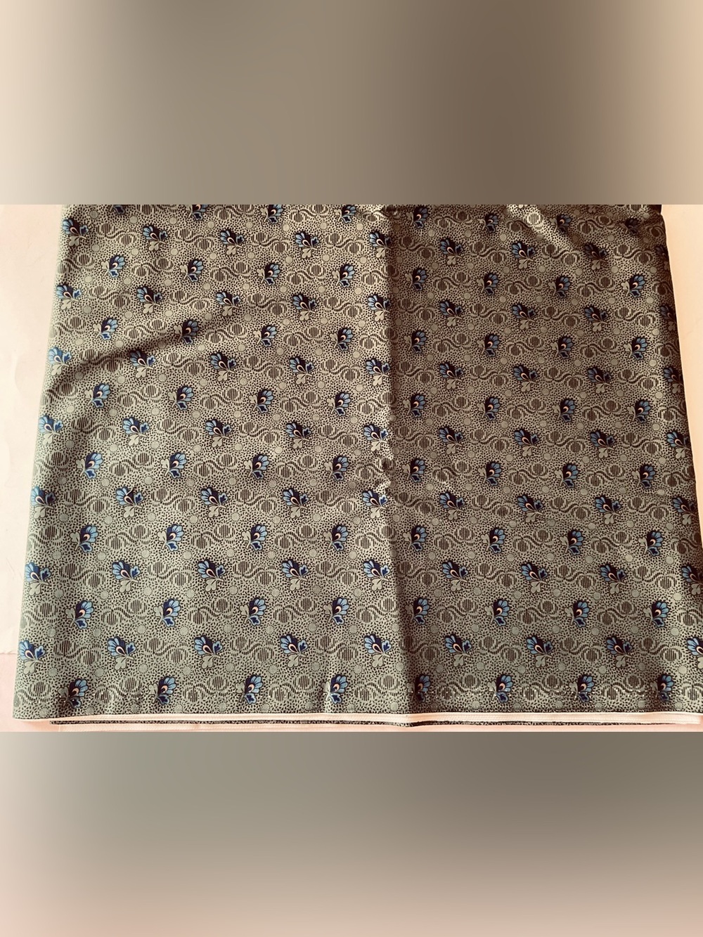 Quilting Sewing Material Marcus Fabrics #2345 4 Yards Dark Green Blue Paisley